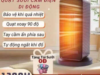 Quạt sưởi cắm điện di động